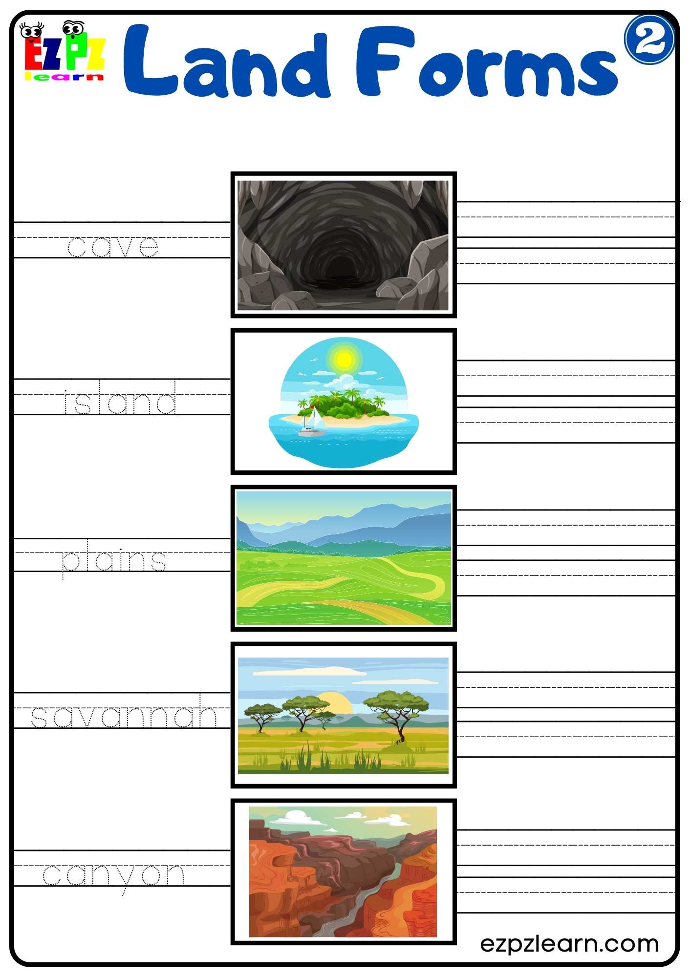 land-and-water-forms-write-the-words-activity-free-pdf-download-set-2-ezpzlearn